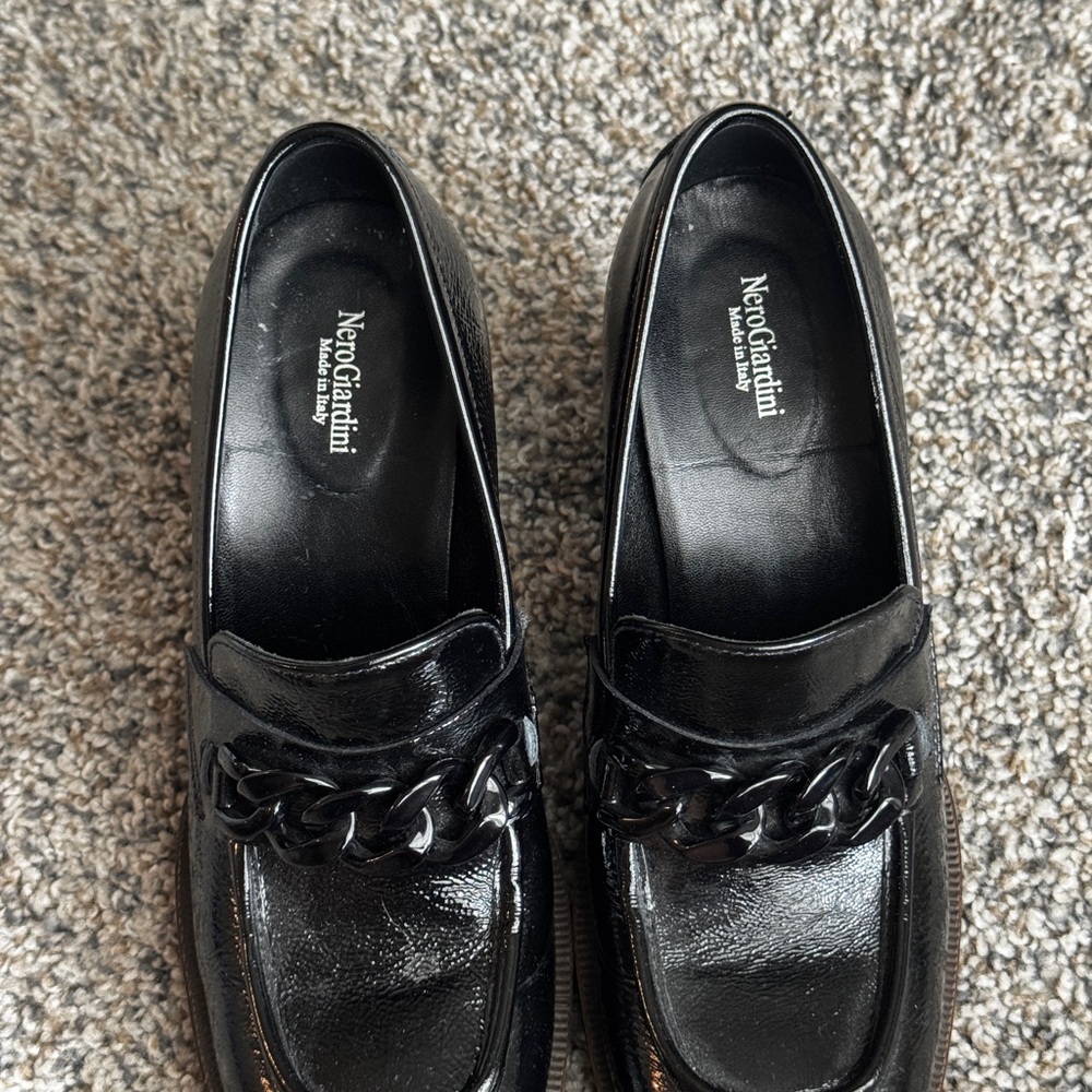 Heeled Loafers Patent Leather